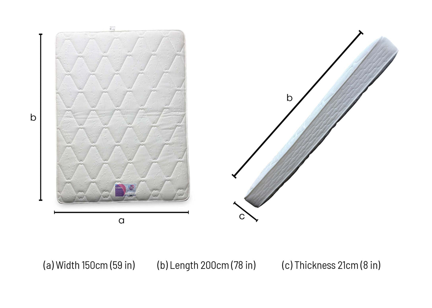 ‘Garda’ Medium-Firm Fully Pocket Sprung Mattress - King