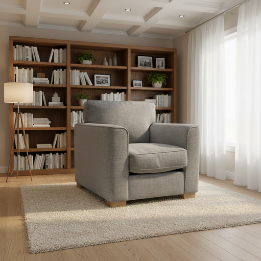 ‘Elora’ Kento Aqua Blue Standard Fabric Armchair