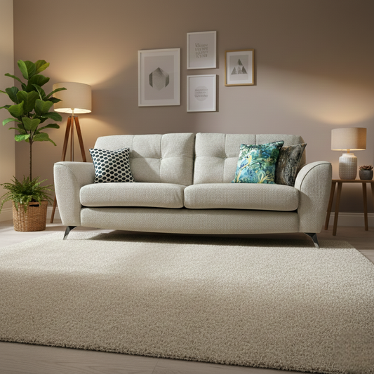 'Dawson' Wheat Dawson Plain 4 Seater Sofa