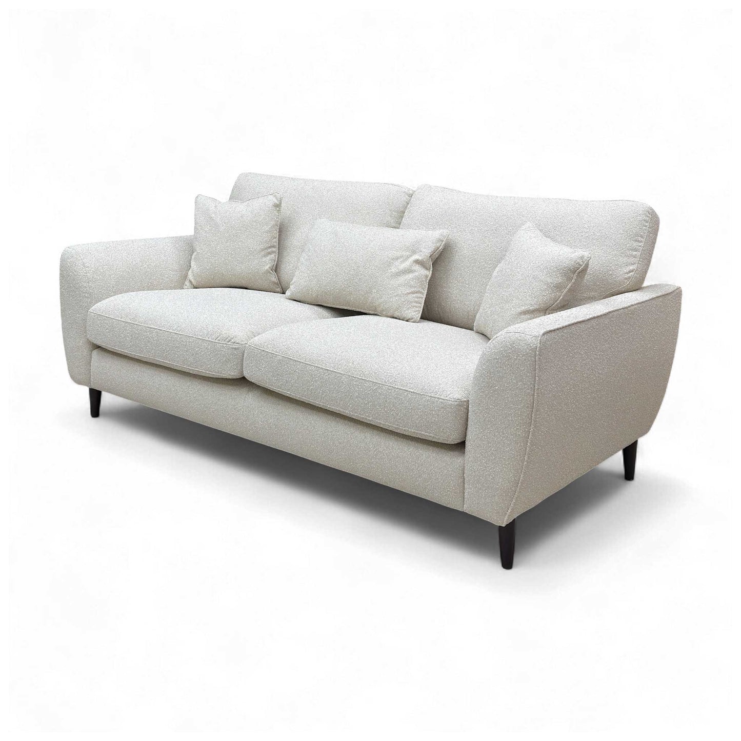 The 'Hackney' Beige Mini Boucle Natural All Over 3 Seater Sofa