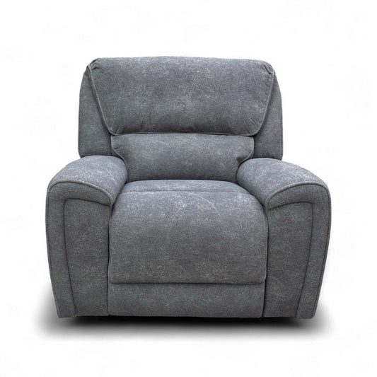 ‘Ricky’ Charcoal Grey Teddy Velvet Power Recliner Chair
