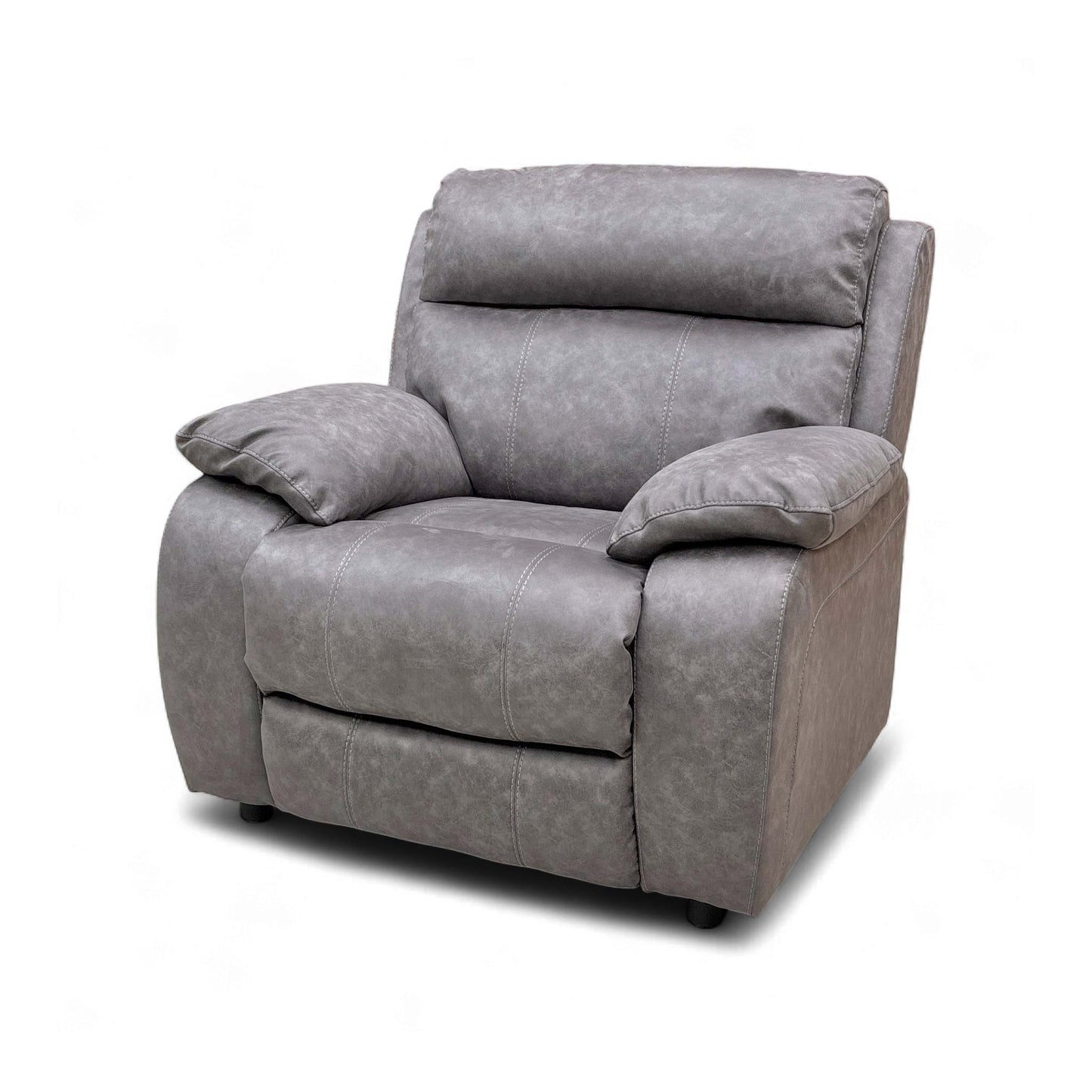 Side profile of the ‘Moreno’ Armchair showing its depth and overall height of 100 cm.