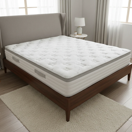 Living Room of the Highgrove Medius King Mattress, emphasizing its 1500 pocket springs and medium firmness for ergonomic support.