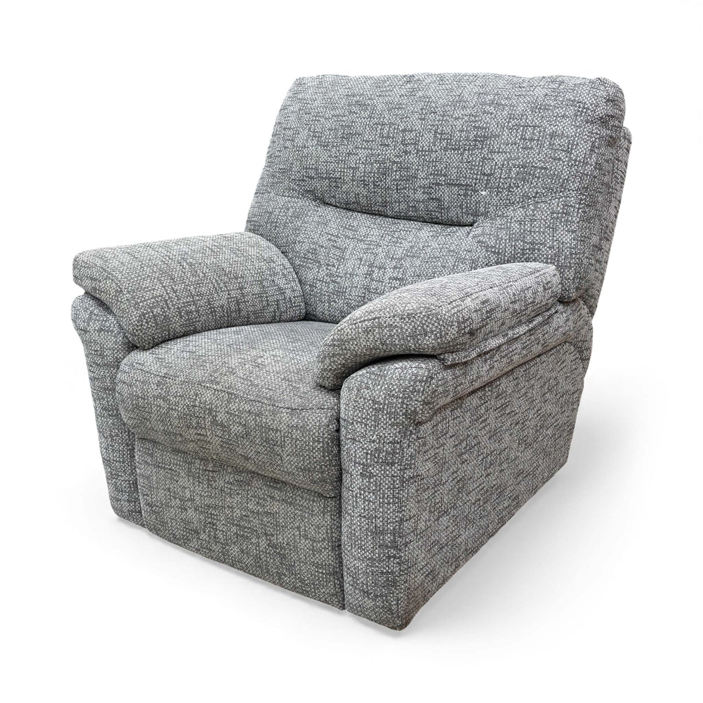 Side view showing the side/arm of the chair.