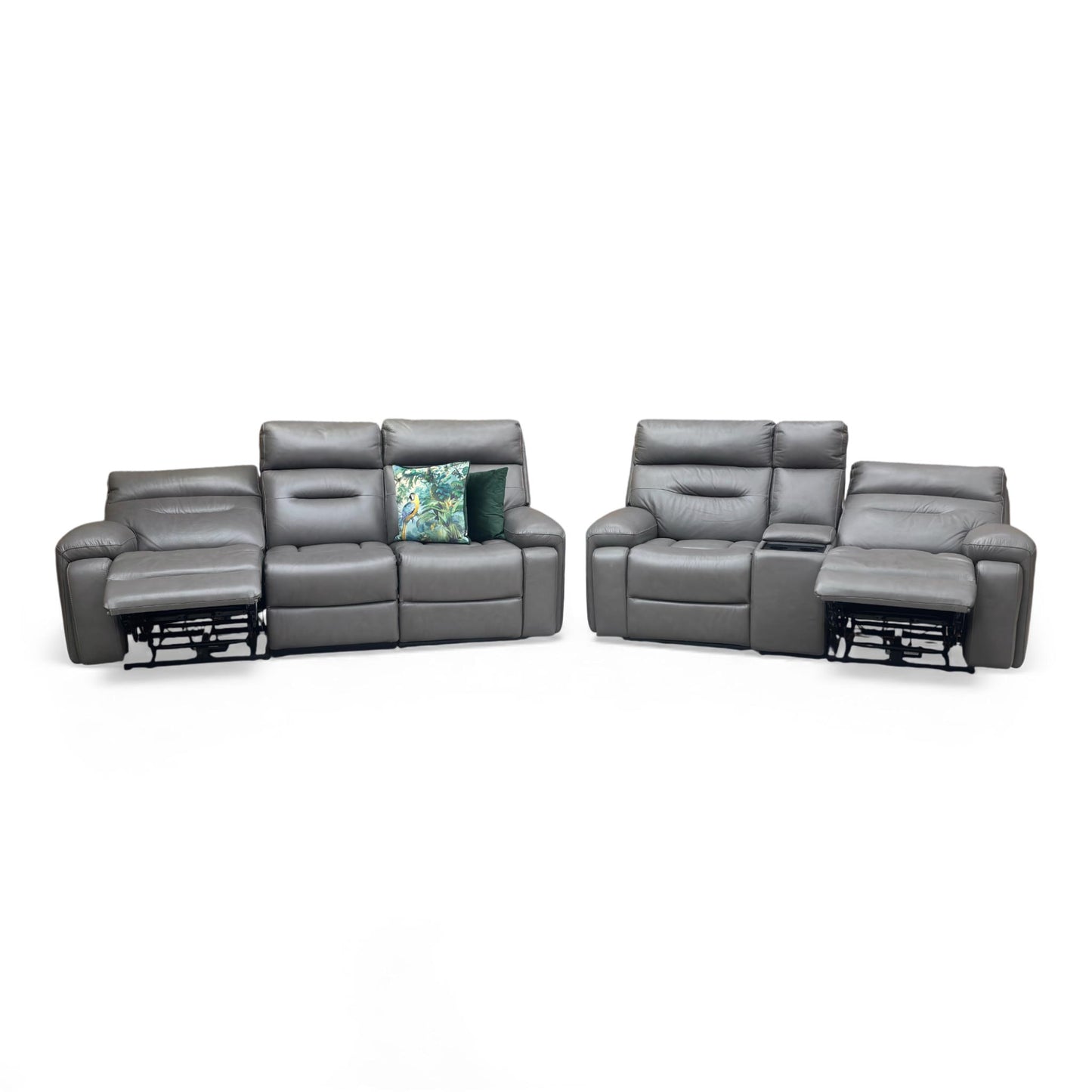 Alternative angle of the Cinemax 2-Seater Media Power Recliner Sofa.