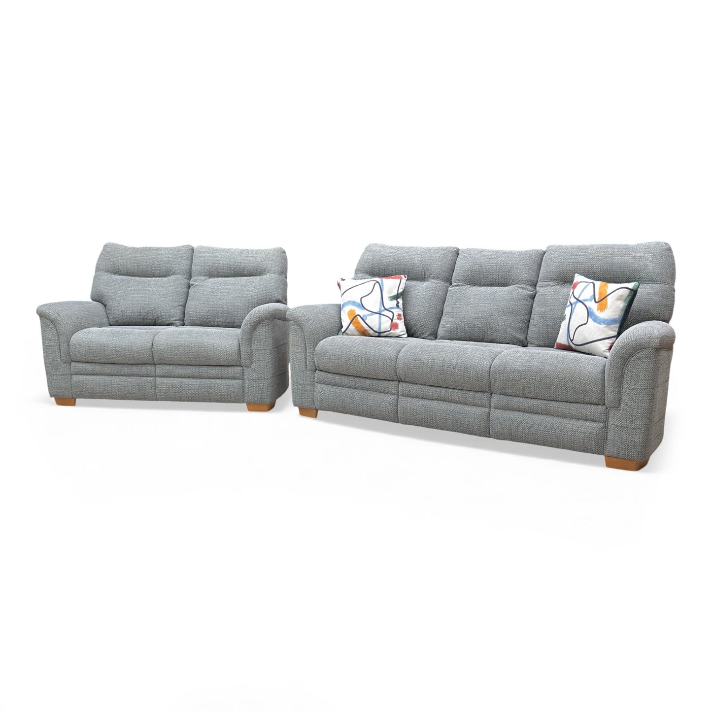 Side view of the 2-seater sofa, showing the side profile and armrests.