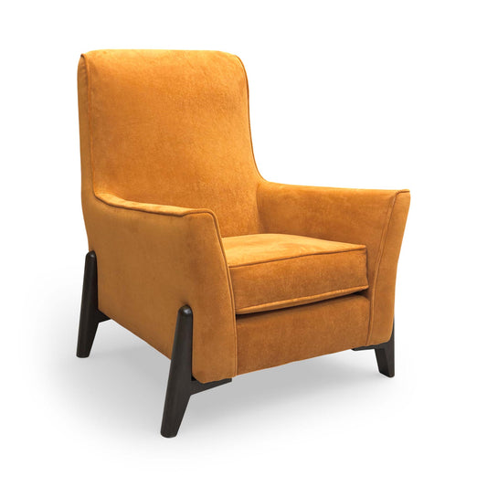 ‘Collins’ Almond Orange Towel Velvet Accent Chair