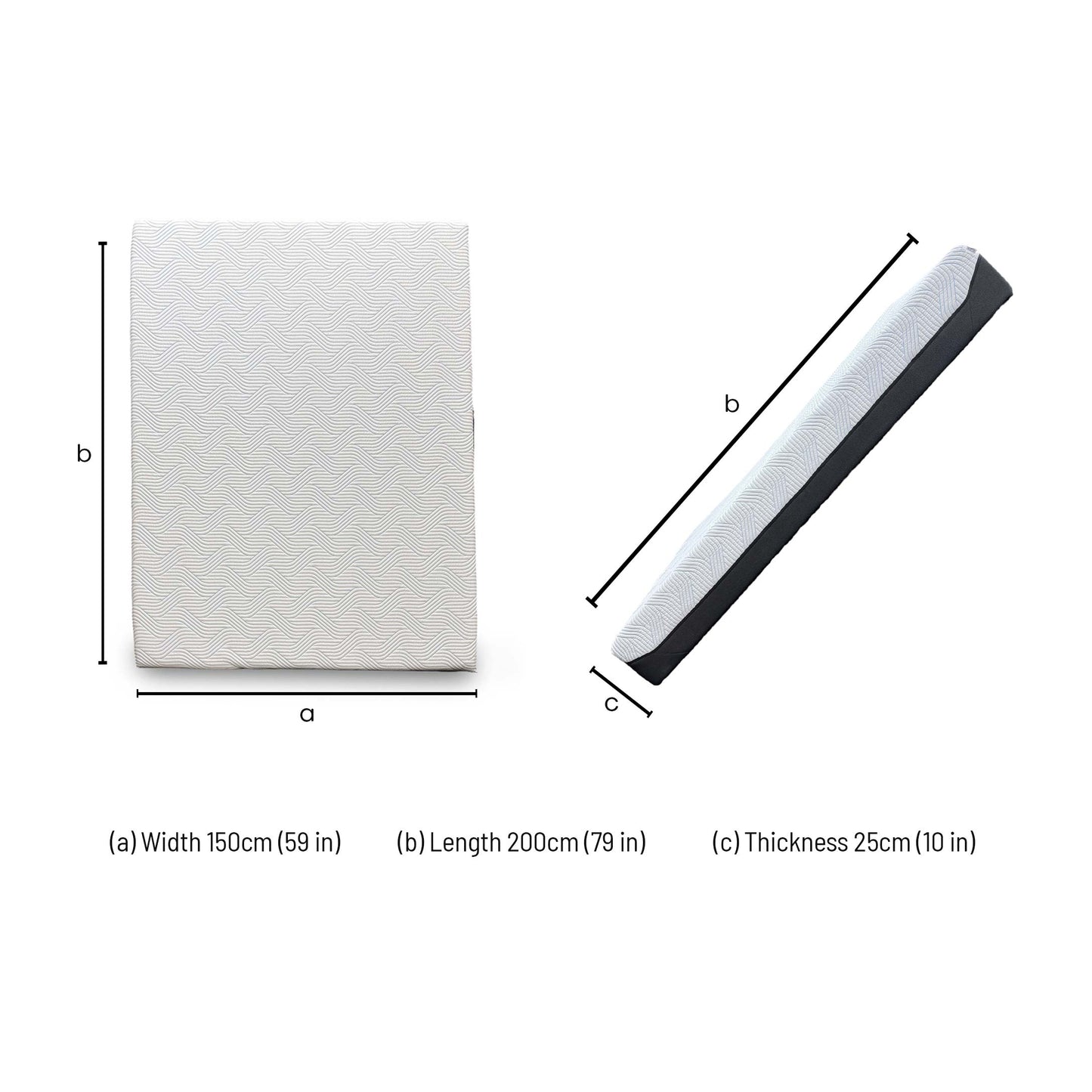 Dimensions for the Furniture Village TEMPUR ‘Pro Plus’ SmartCool Medium Firm Foam Mattress - King