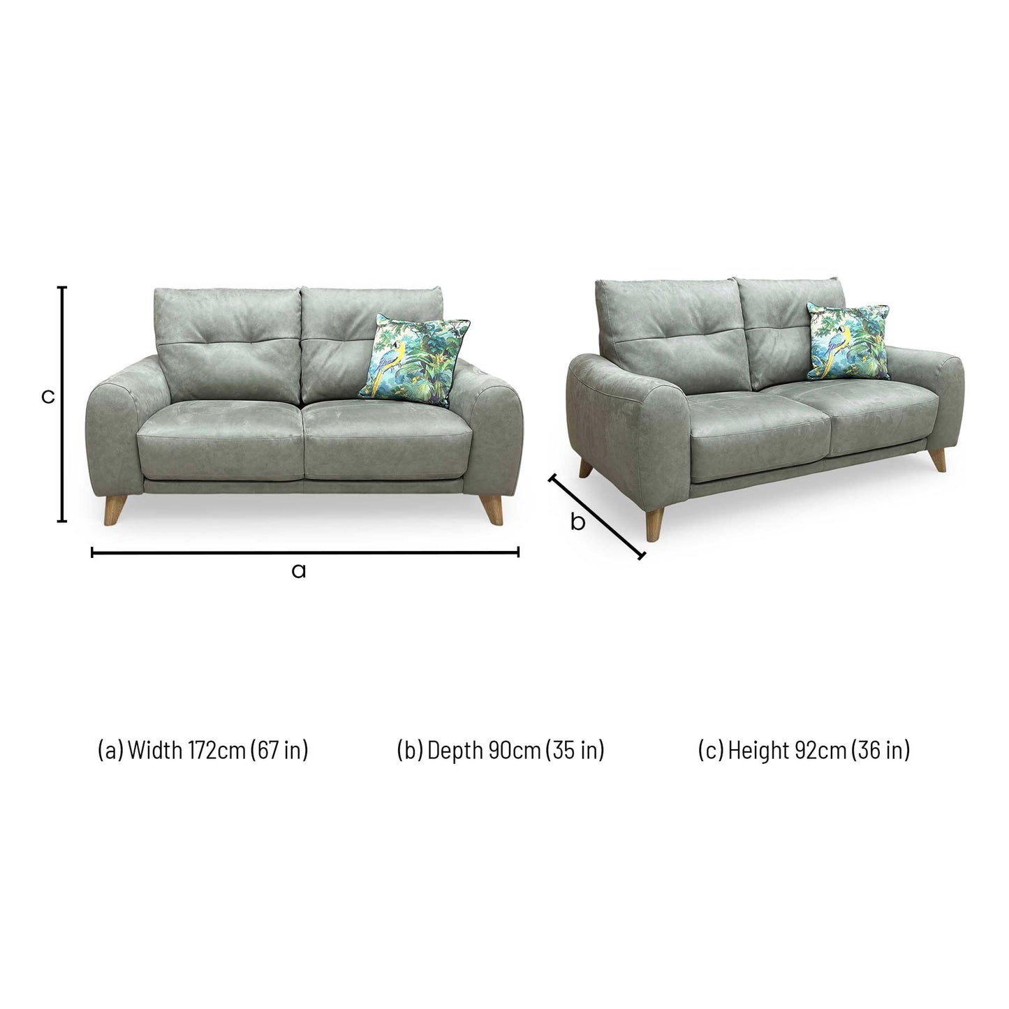 ‘Malmo’ Bfa-Ori-R12 Olive Green Suede Fabric 2 Seater Sofa