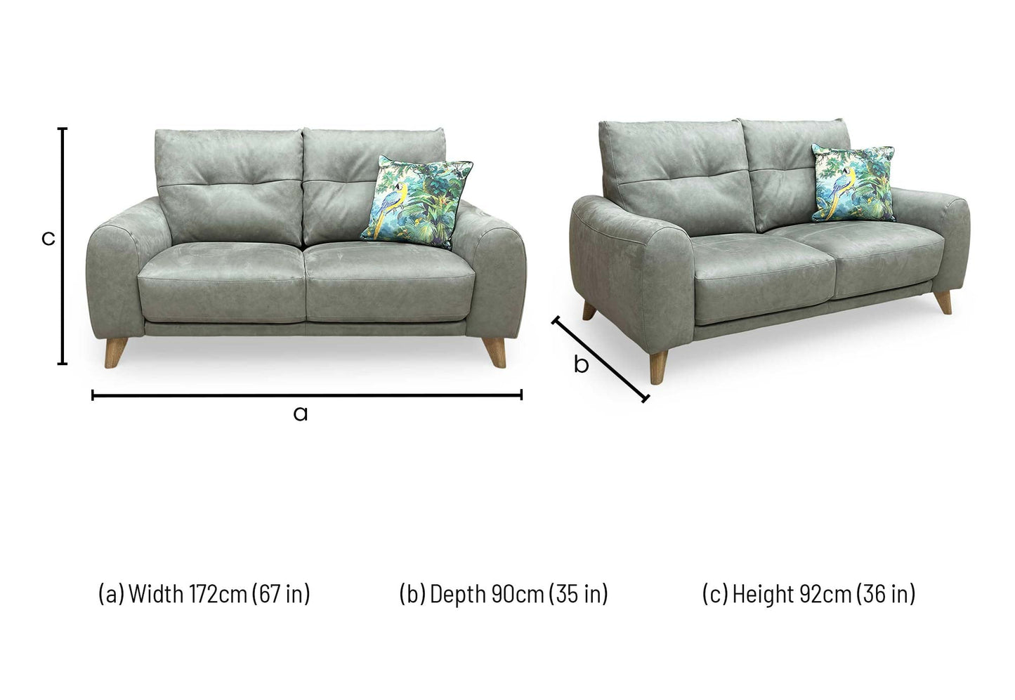 ‘Malmo’ Bfa-Ori-R12 Olive Green Suede Fabric 2 Seater Sofa - product photo 6