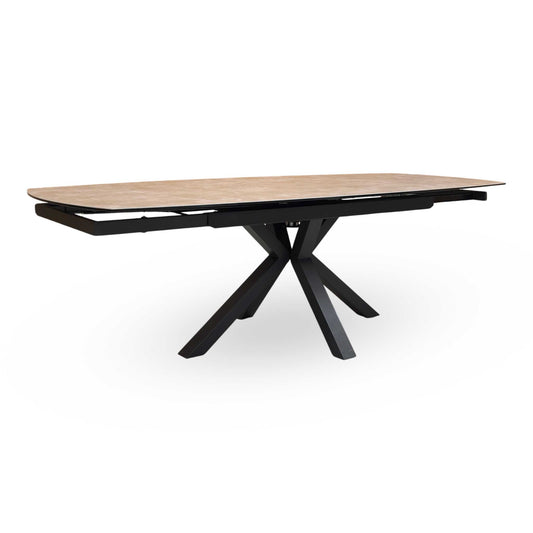 'Raul' Argile Grey Ceramic Top 160cm Swivel Extending Dining Table