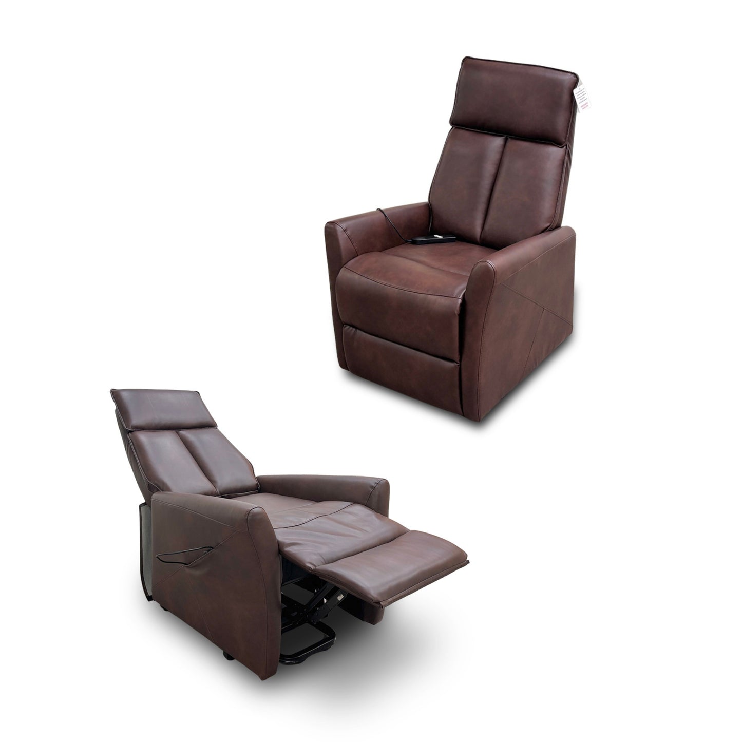 ‘Lomon’ Tan Brown Faux Leather Lift & Rise Chair