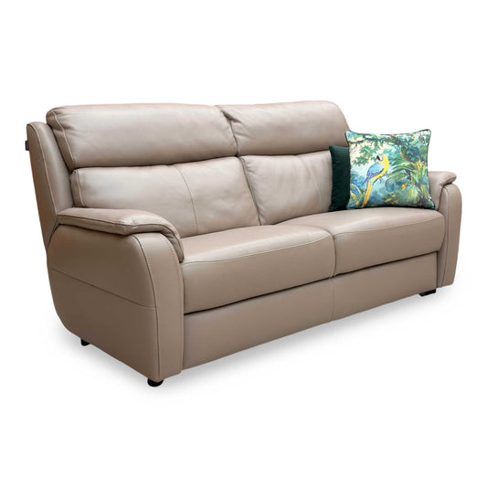 Nicoletti ‘Vito’ Botero Taupe 2152 Leather 3 Seater Sofa