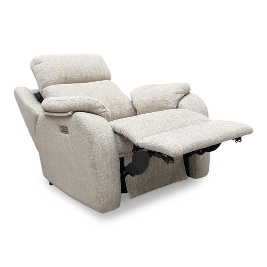 G Plan ‘Kingsbury C030 Kampala Beige Power Recliner Chair with Power Headrest and Power Lumbar