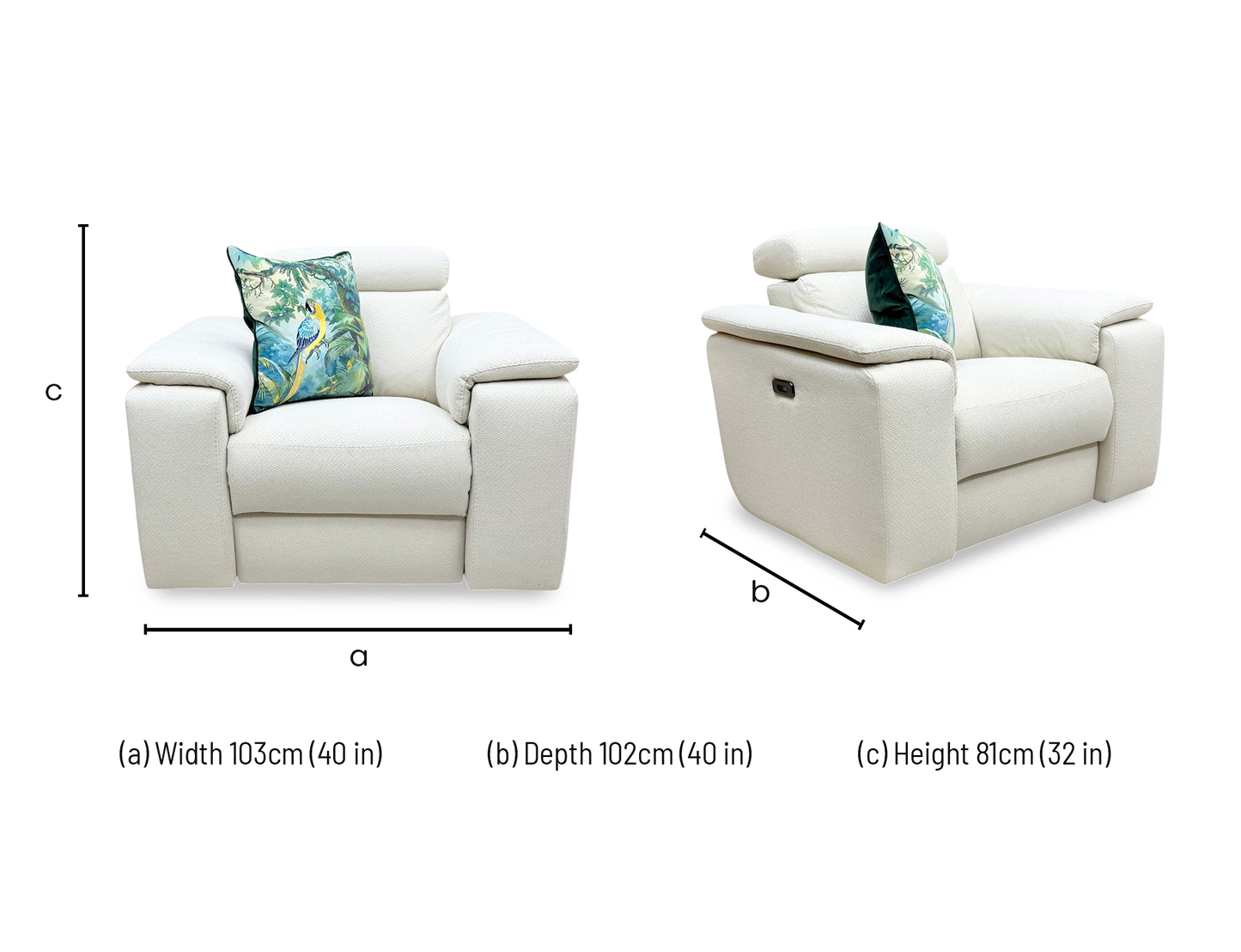 Nicoletti 'Davide' Baobab Beige Fabric Swivel Rocker Power Recliner Chair