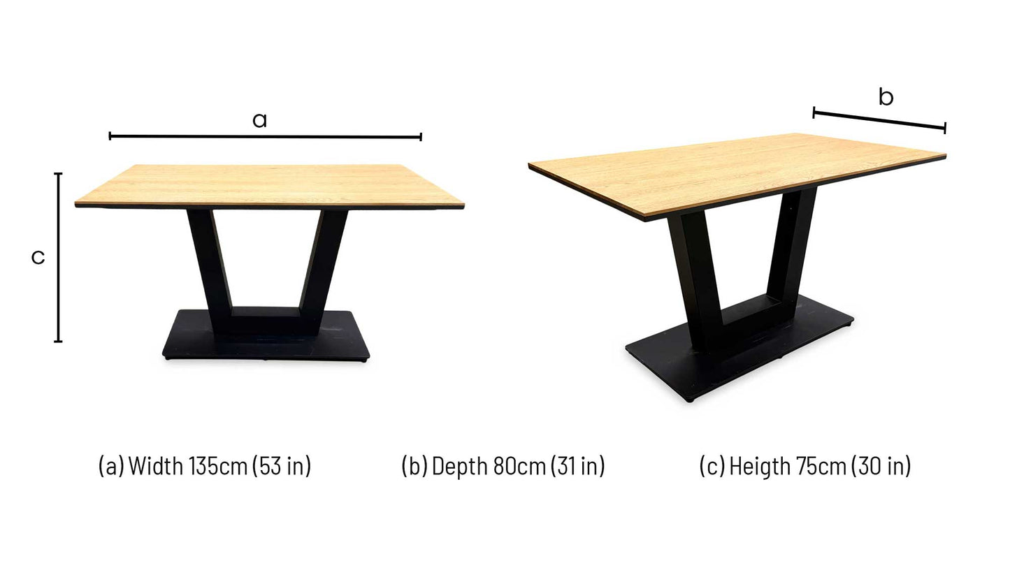 'Venus' Earth Finish Dining Table