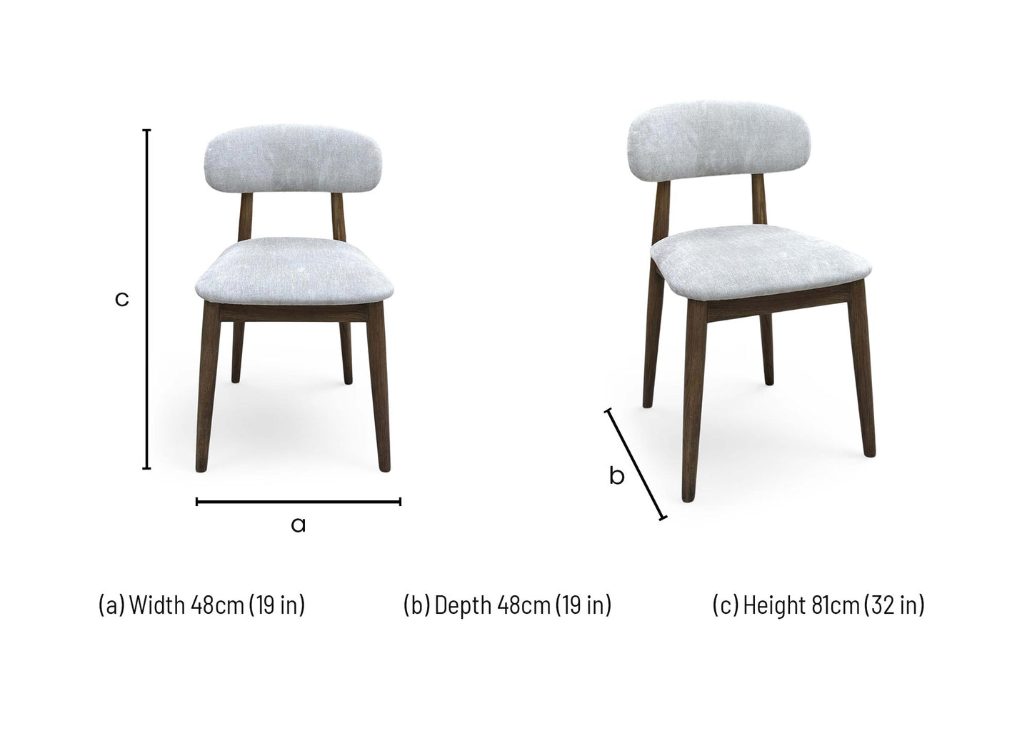 ‘Stockholm’ Dark Oak Wooden Dining Chair