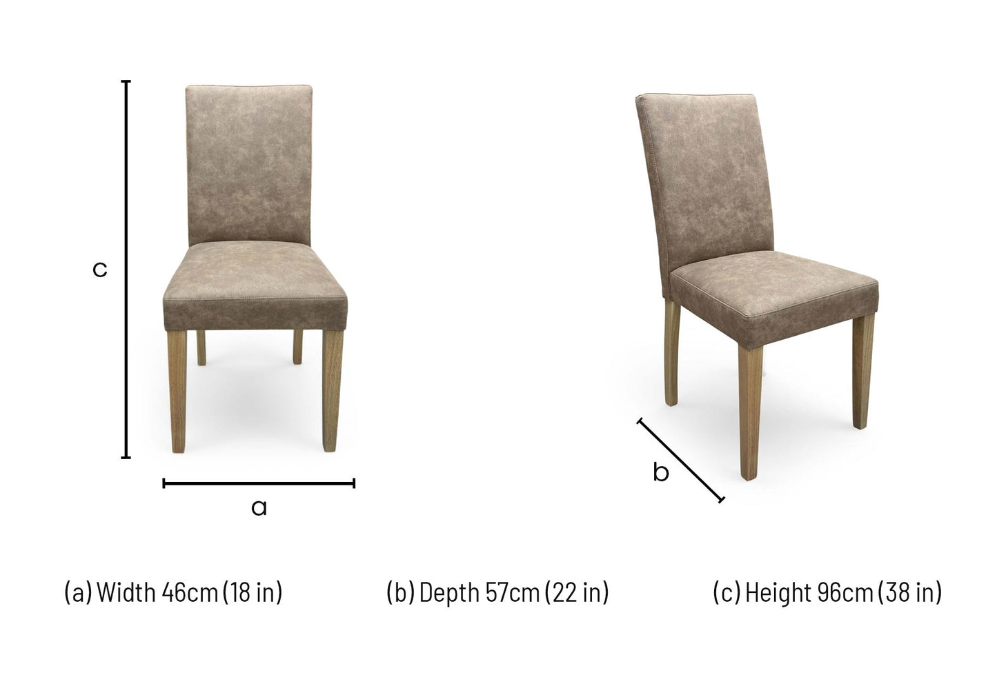Furnitureland 'Augusta' Taupe Cowboy Upholstered Dining Chair