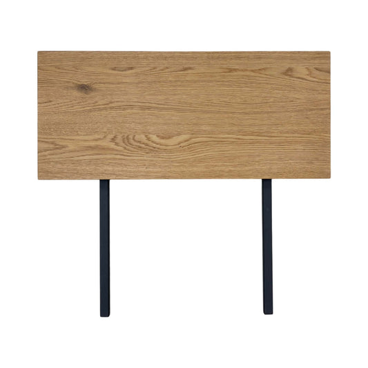 Full View ‘Venus’ 35cm dining table extension leaf in a rustic Earth Finish oak wood grain, shown unattached as an individual structural panel component.