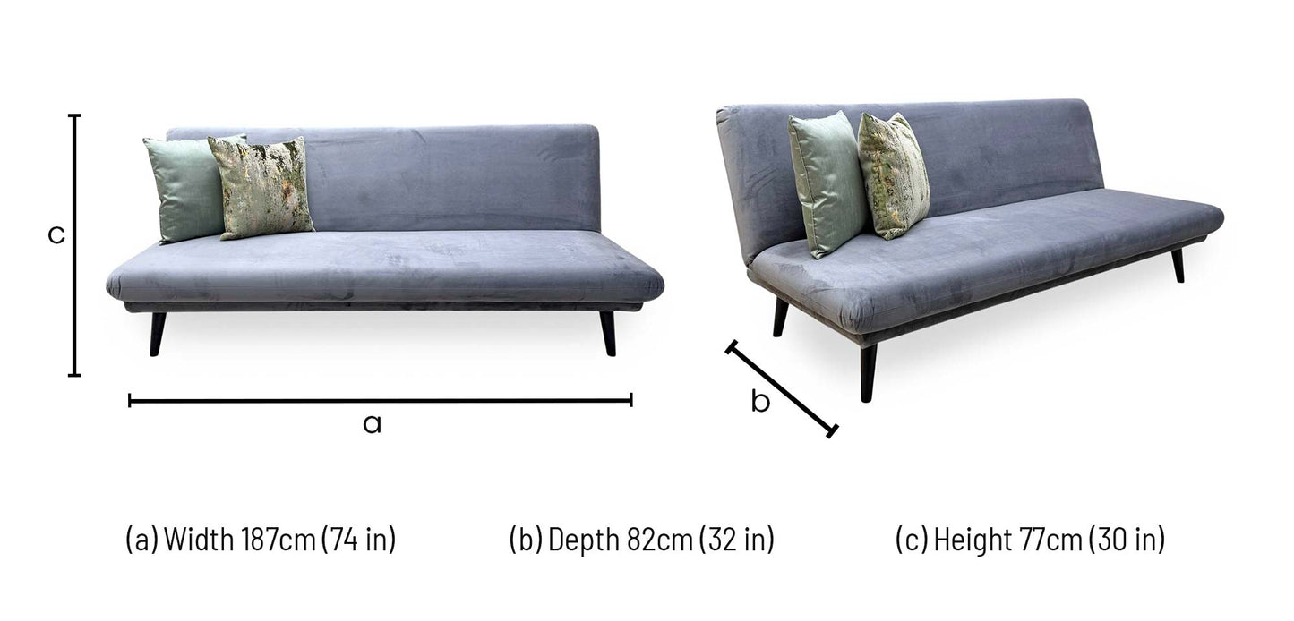 'Sala' Grey Fabric Sofa Bed