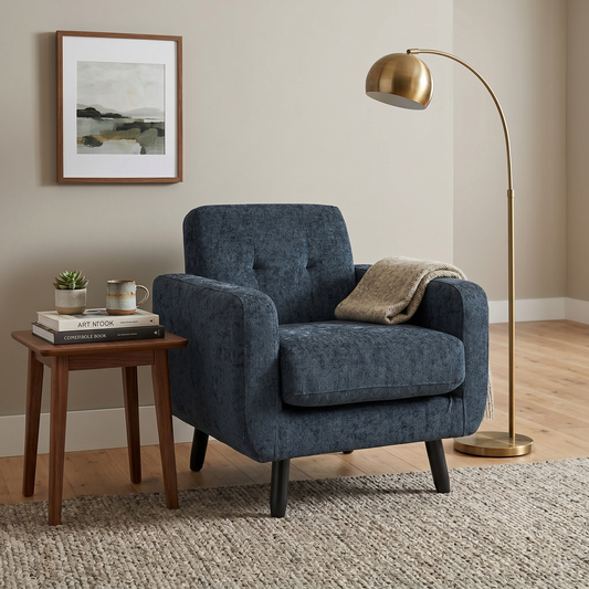 ‘Oslo' Slate Grey Fabric Armchair
