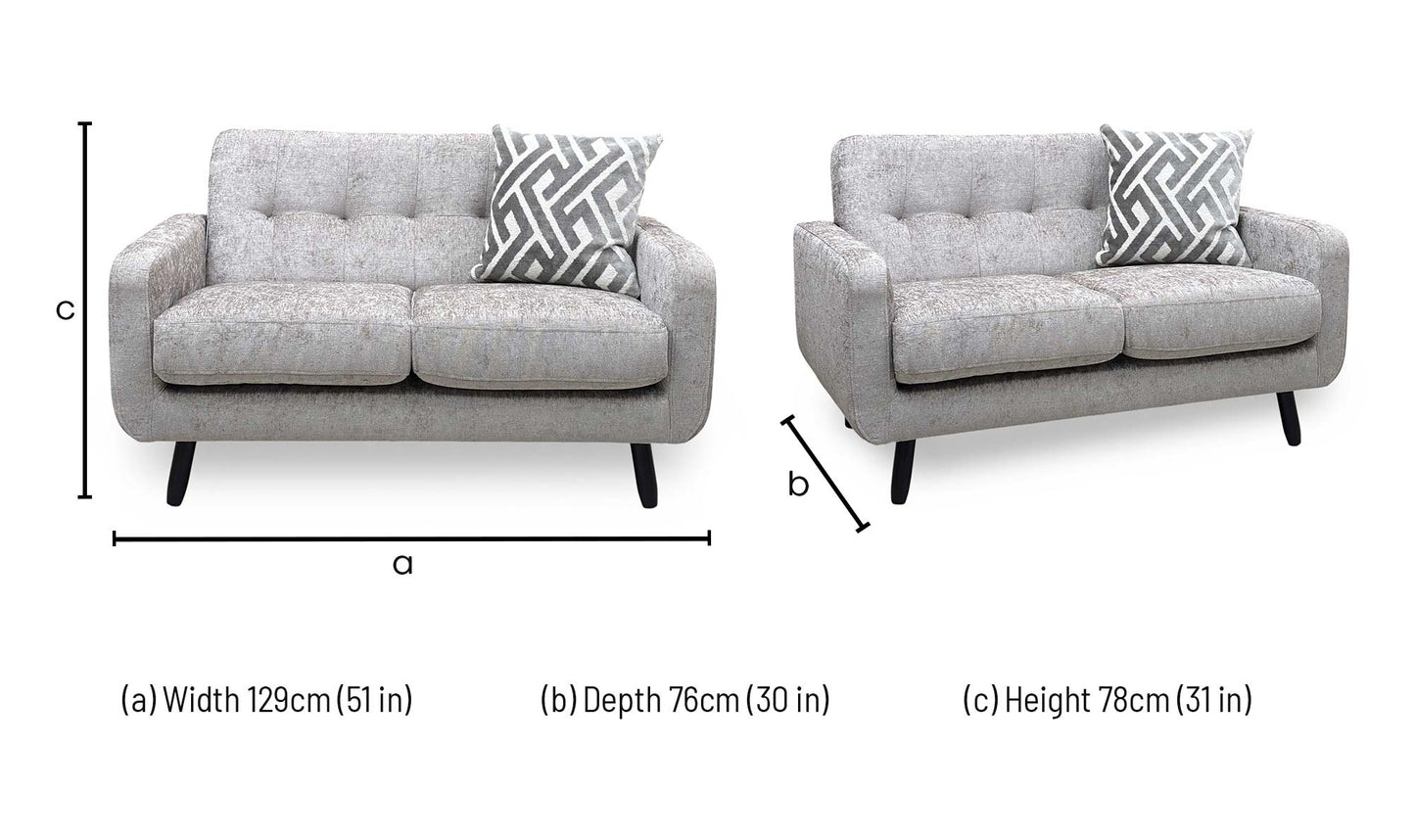 ‘Oslo’ Natural Fabric 2 Seater Sofa