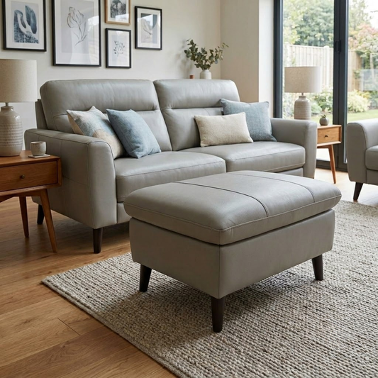 'Winner' Oslo Cat-40-15 Elephant Leather Storage Footstool