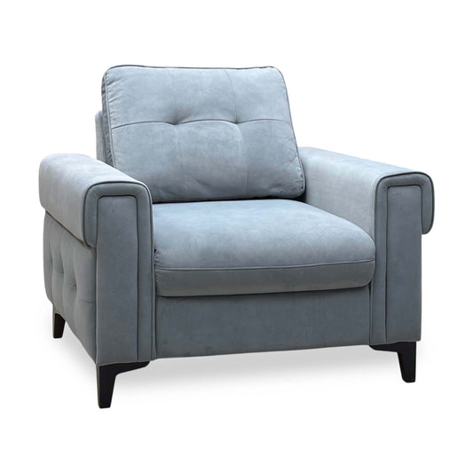 ‘Zoom’ Nappe Velvet Grey Nv-0107 Fabric Armchair Furniture Village