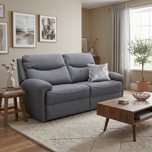 G Plan ‘Amesbury’ A943 Roche Slate Grey Fabric 3 Seater Sofa
