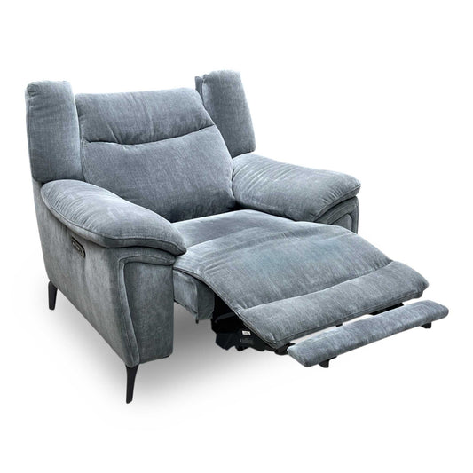 ‘Panache’ Manhattan Charcoal Grey 58003 Fabric Power Recliner Chair