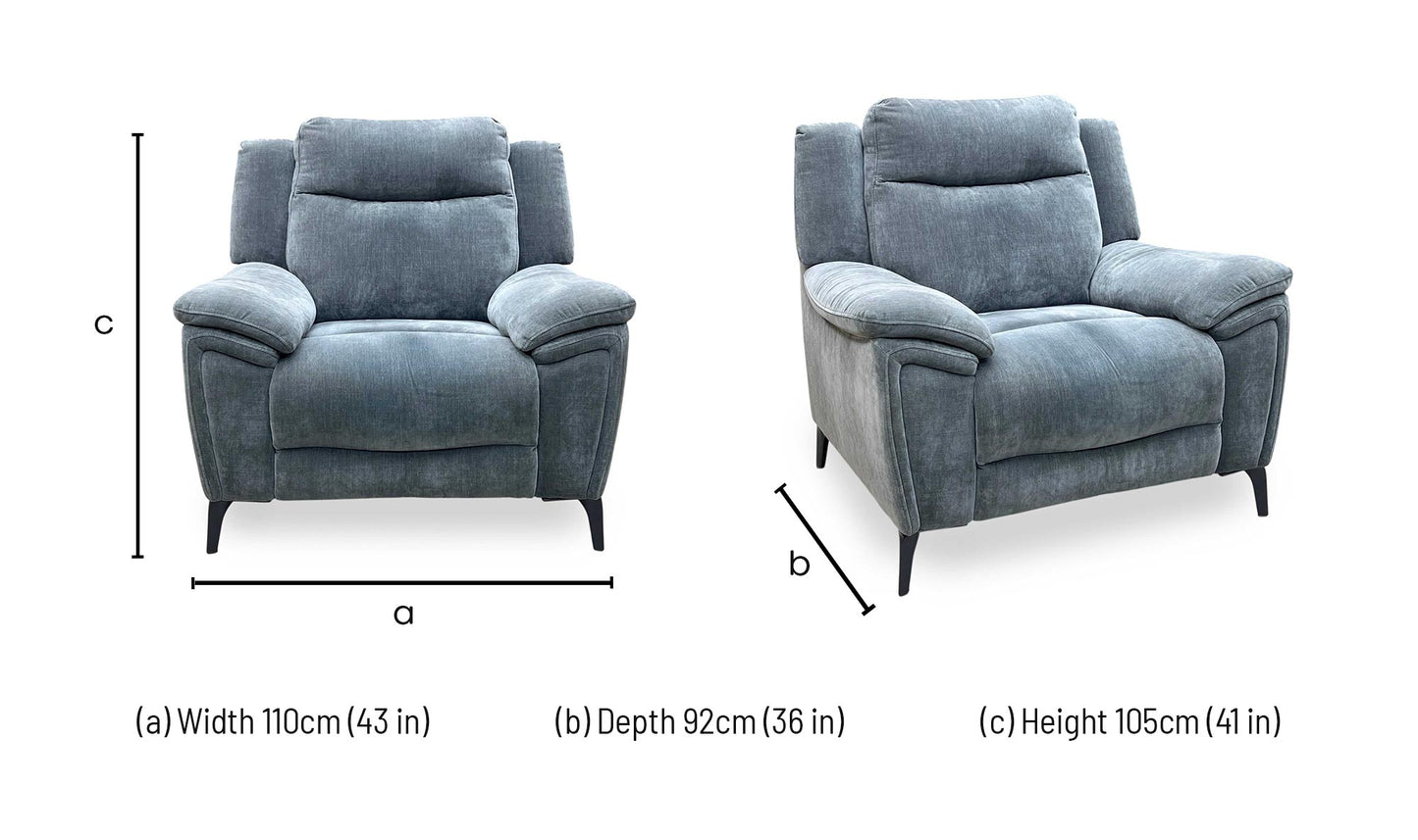 ‘Panache’ Manhattan Charcoal Grey 58003 Fabric Chair