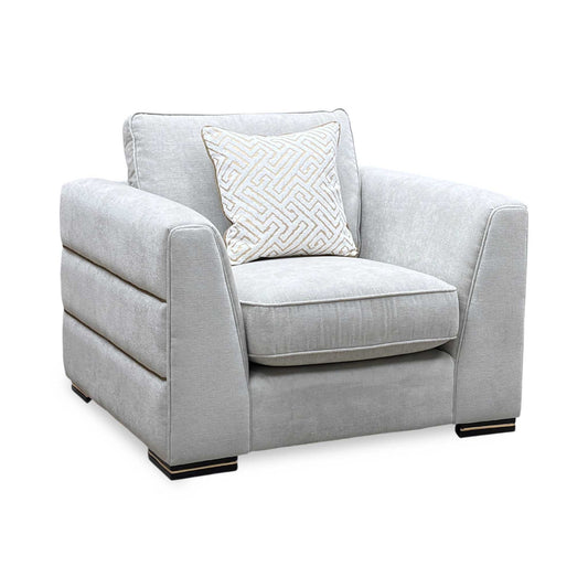 'Bellissimo' Light Grey Fabric Chair
