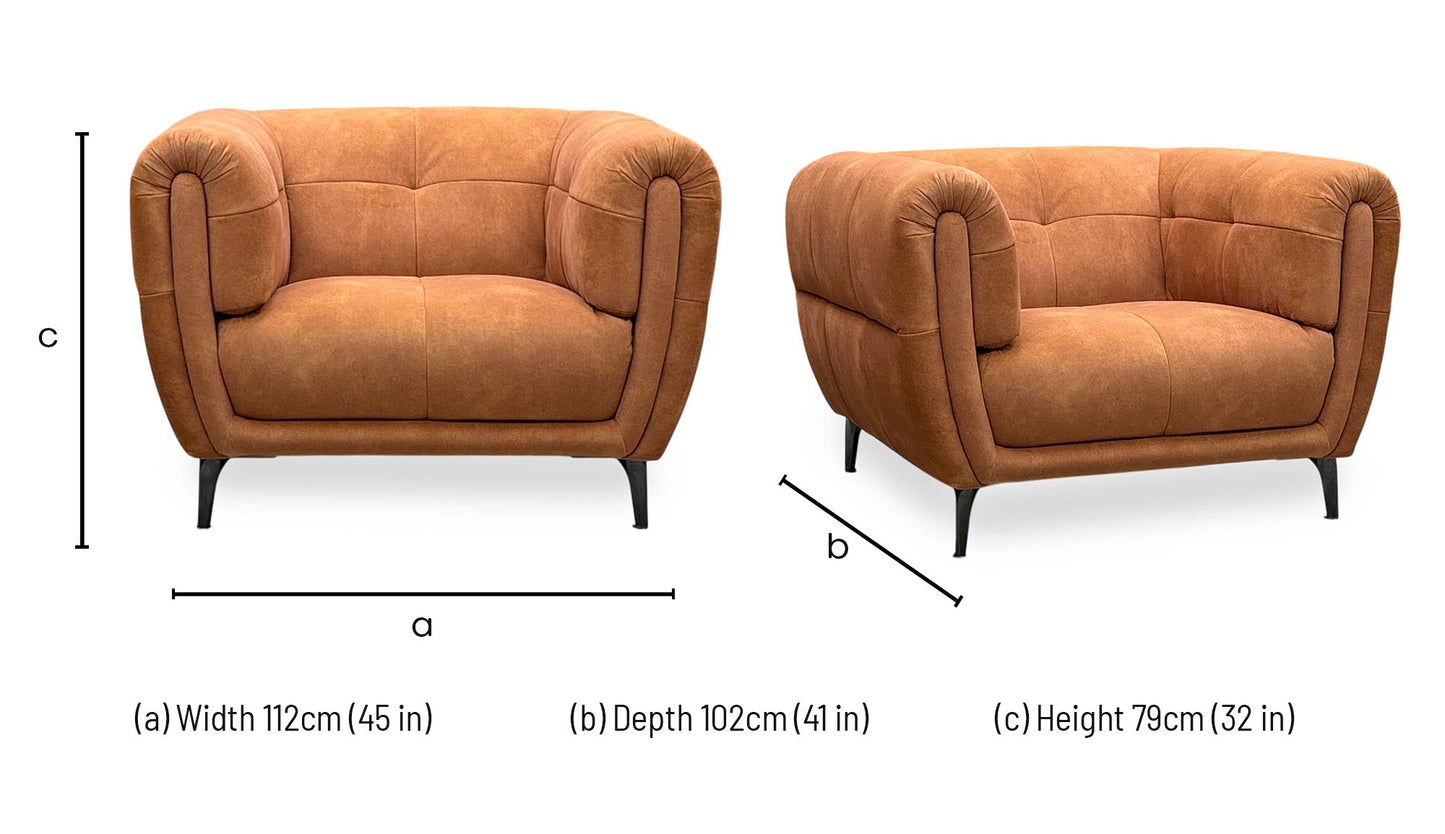 ‘Sienna’ Dexter Pumpkin 43509 Fabric Armchair