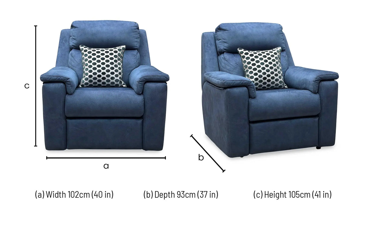 G Plan ‘Thornbury’ A125 Stingray Indigo Fabric Chair - product photo 7