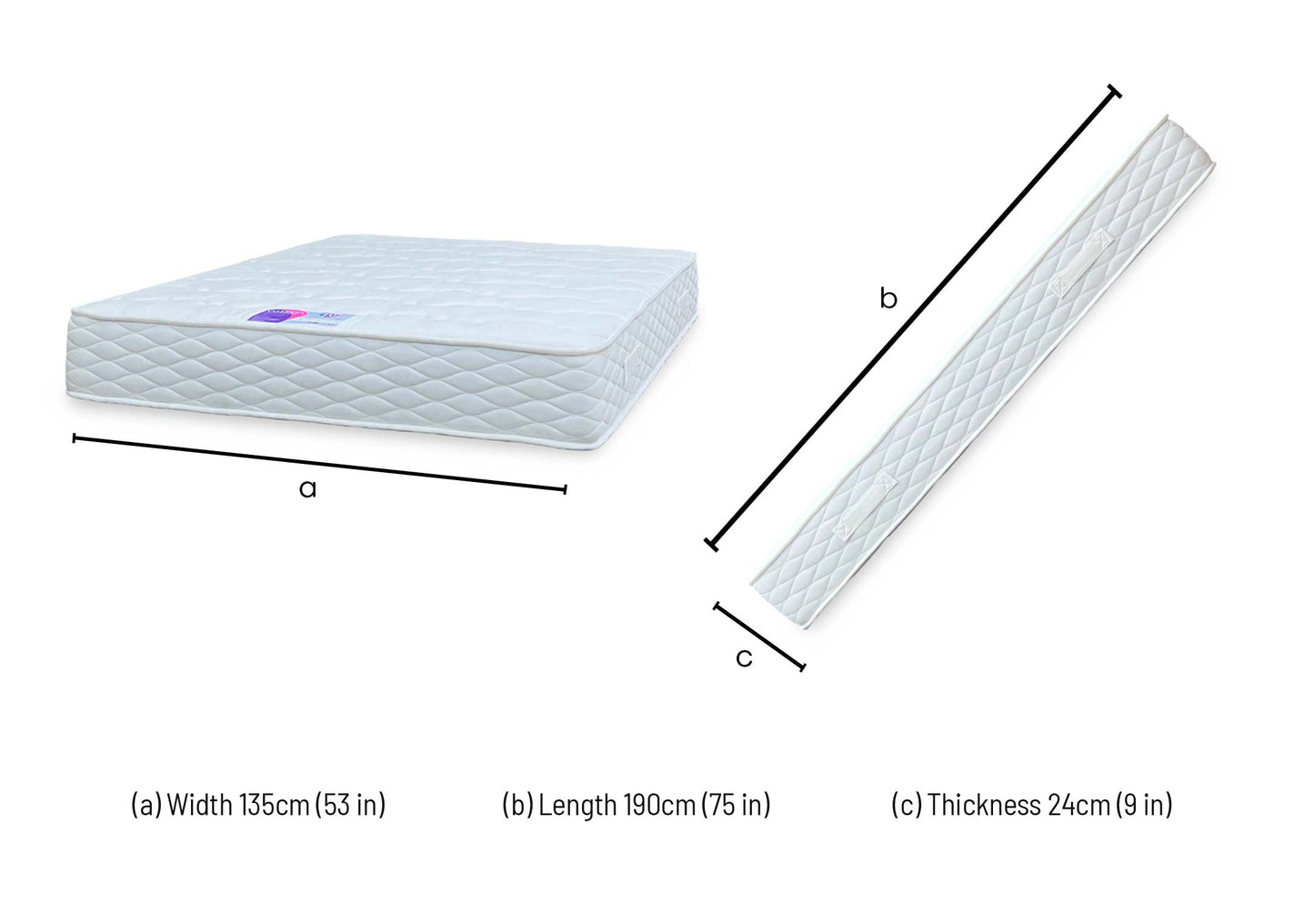 ‘Dalby’ Advanced Foam Extra Firm Comfort Roll Up Mattress - Double