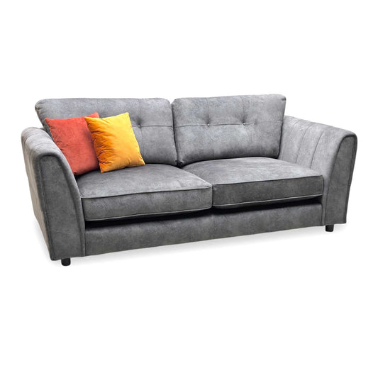 ‘Mariah' Dapple Moleskin-Tri No Insert Fabric 3 Seater Sofa