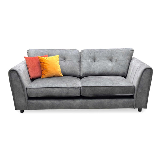 ‘Mariah' Dapple Moleskin-Tri No Insert Fabric 3 Seater Sofa – view 2