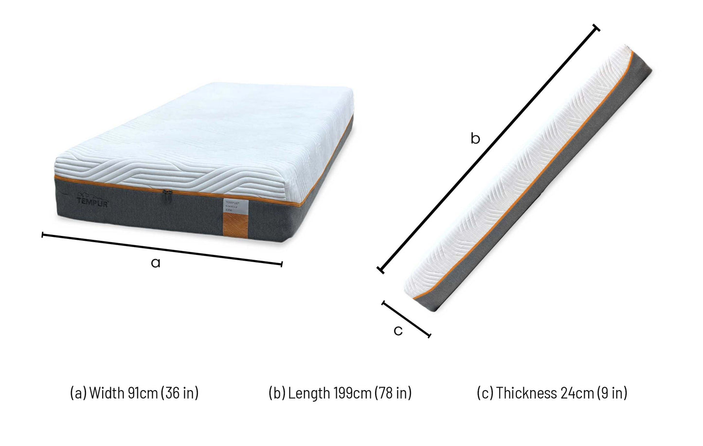 TEMPUR Contour Elite Mattress - Single Furniture Village