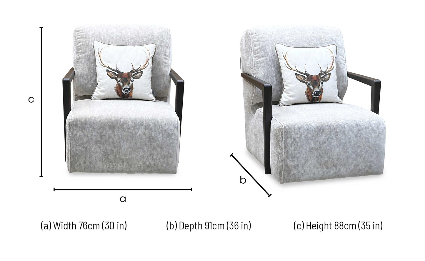 ‘Aphrodite’ California Cobblestone Grey Dw Fabric Accent Swivel Chair