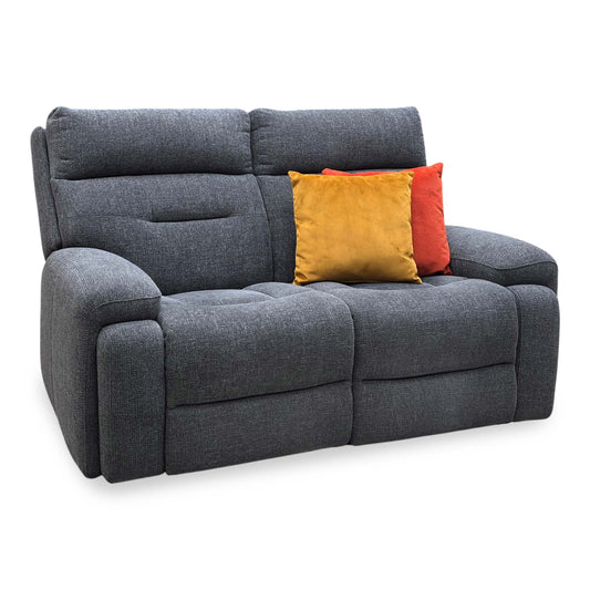 'Cinemax' Charcoal Grey Fabric 2 Seater Sofa
