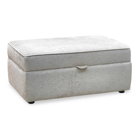 ‘Sasha’ Alexandra Truffle Fabric Large Storage Footstool Furniture Village