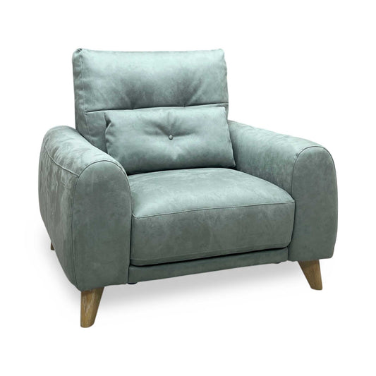 ‘Malmo’ Bfa-Ori-R12 Olive Green Suede Fabric Armchair Furniture Village