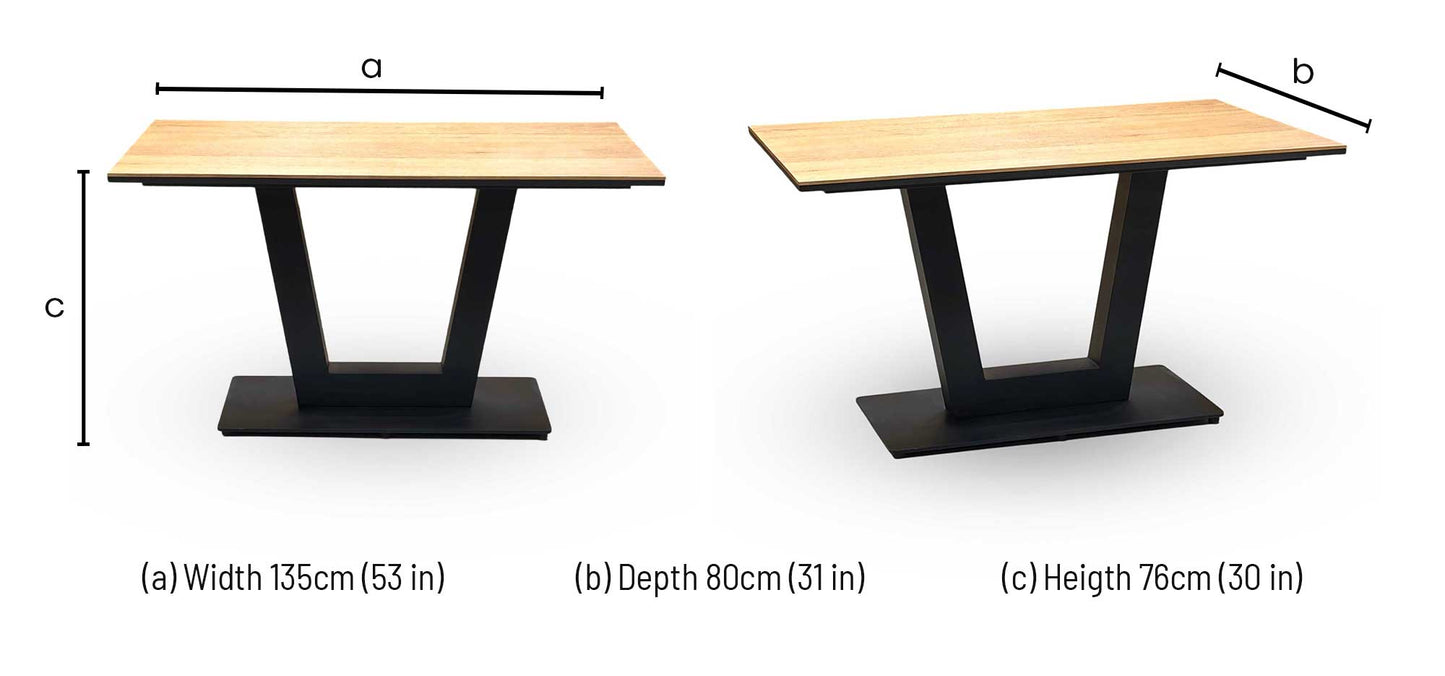 ‘Venus’ Earth Finish Dining Table Furniture Village