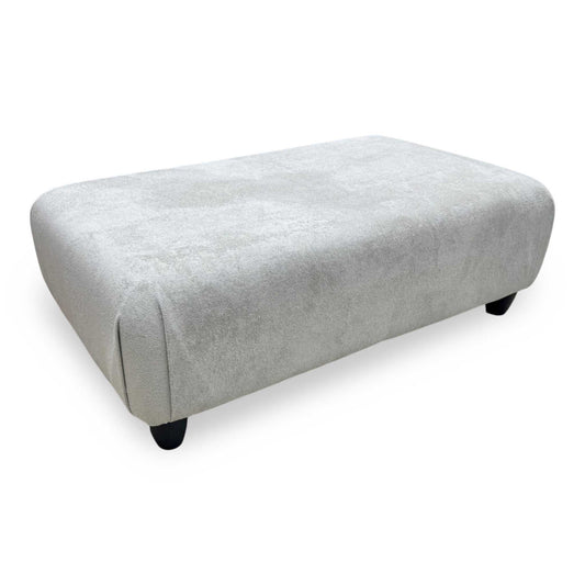 'Farrah' Riga Grey - Zena Silver DW Fabric Footstool Furniture Village