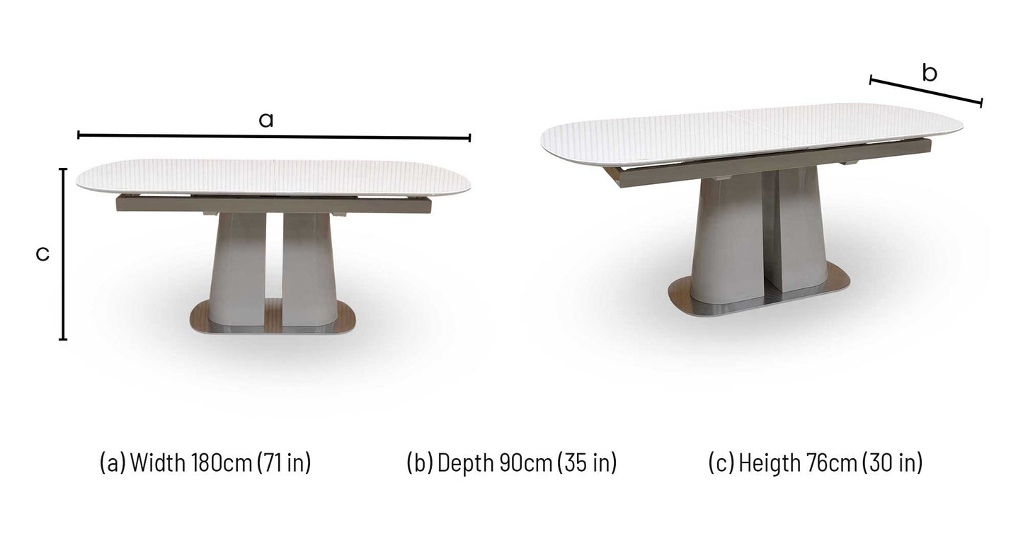 ‘Cashmere’ Fixed Dining Table
