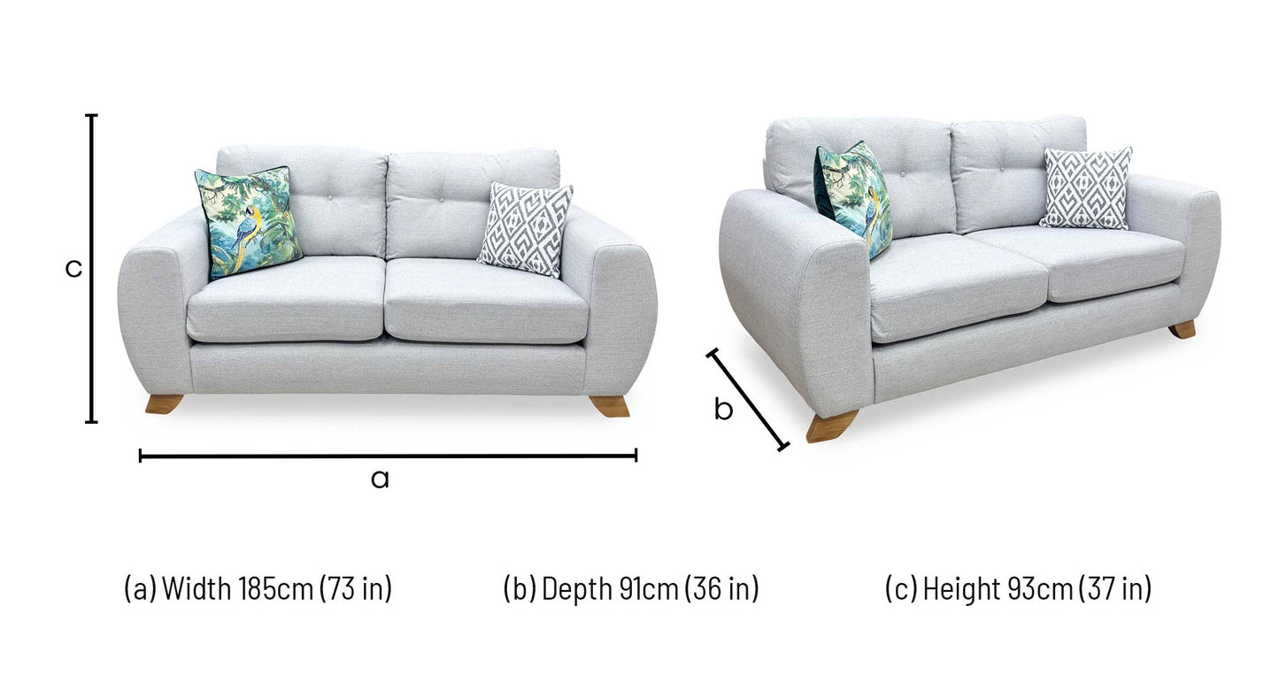 'Prent' Silver Fabric 2 + 2 Seater Sofa Set Very.com