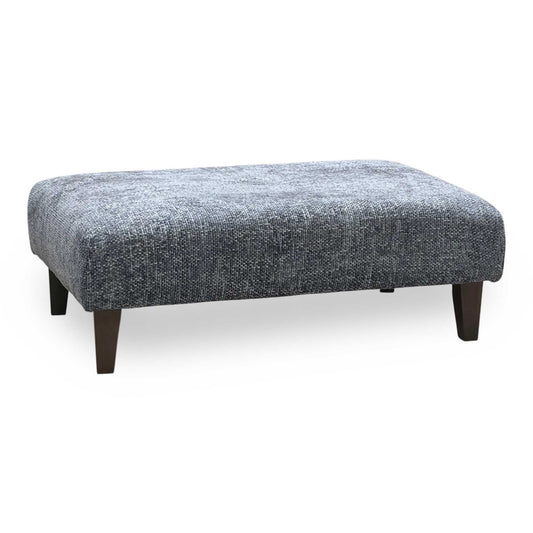 ‘Tabitha’ Slate Blue Woven Fabric Bench Stool Furniture Village