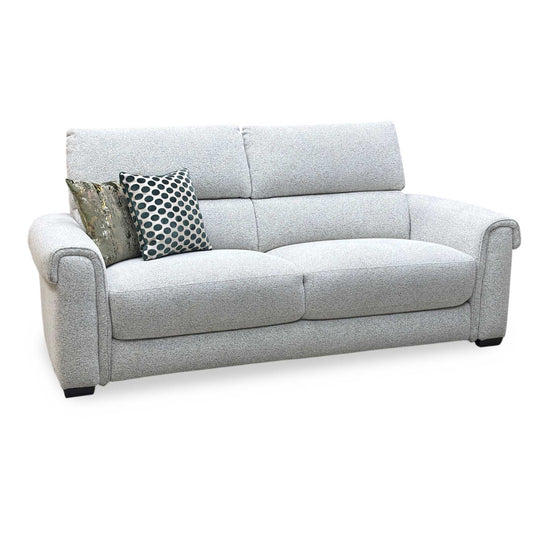 ‘Nixon’ Fab-Mil-R104 Oyster Fabric 3 Seater Sofa Furniture Village