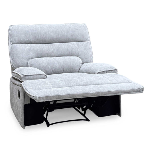 ‘Olivia’ Grey Fabric Manual Recliner Armchair Thornbrook (a Joseph James brand)