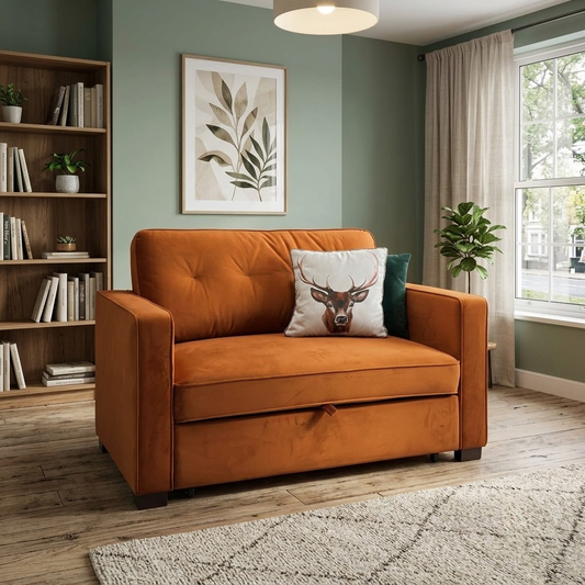 Waldo Sofa Bed 1400 WPF - Rust Thornbrook (a Joseph James brand)